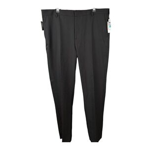 Van Heusen Traveler Mens Slim Fit Dress Pants Black Non-Iron 38x34  NWT